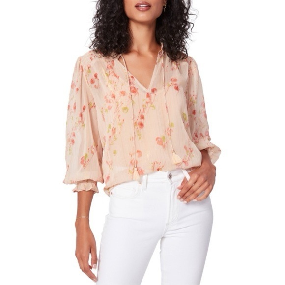 Paige Indira After
Glow Peach Sheer
Blouse Size S - Picture 3 of 9
